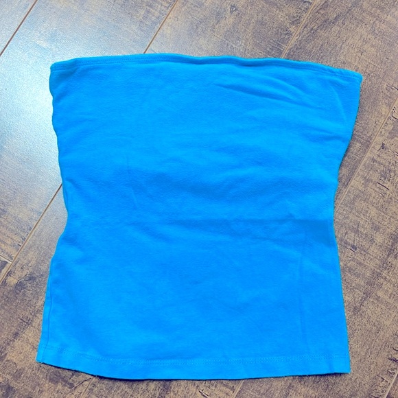 Turquoise Blue Tube Crop Top size Small - Picture 1 of 3